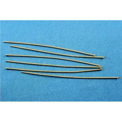 Head Pins  Thick Gold 75mm Bag of 50 each