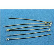 Eye Pins  Extra Fine Gold 50mm Bag of 50 each