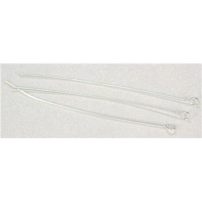Eye Pins  Extra Fine Silver 50mm Bag of 50 each