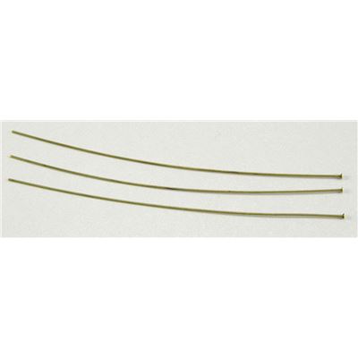 Head Pins  Extra Fine Antique Brass 75mm Bag of 50 each