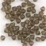 Bicone Matte Black Diamond 6mm ea