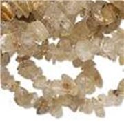 Semi Precious Chips Rutilated Quartz Strand 36 inches ea