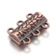 Magnetic 3 Strand Clasp Ant Copper 14x19x6mm ea