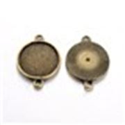 Cabochon Connector Antique Brass 18mm ea.