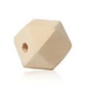 Hinoki Natural Wood Polyhedron Beads Approx 12mm Hole 4.2mm each