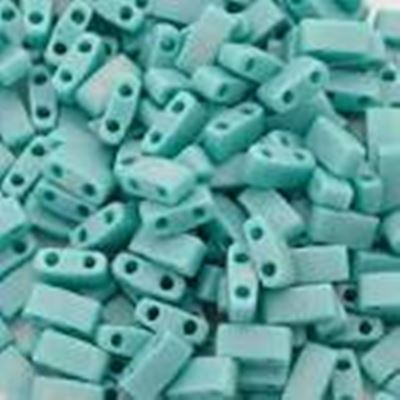 Tila 1/2 cut  Opaque Turquoise Green 5mm - Tube approx 8g