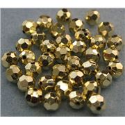 Plastic Hex Gold Metallic 10mm - Minimum 8g