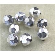 Plastic Hex Silver Metallic 10mm - Minimum 8g