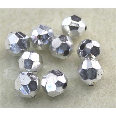 Plastic Hex Silver Metallic 10mm - Minimum 8g