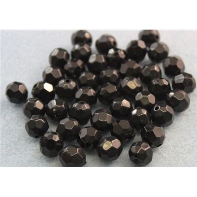 Plastic Hex Black Opaque 10mm - Minimum 8g