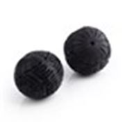 Cinnabar Beads Laquerware Oval 16mm Black each