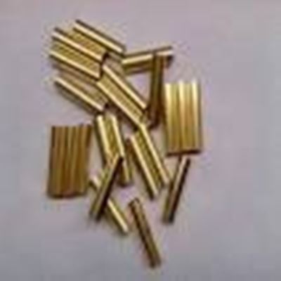 Filler Bead Tube Brass Light Gold  28x5mm ea