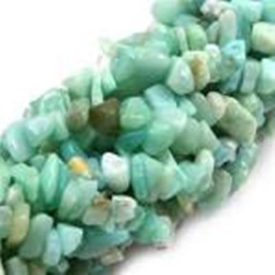 Semi Precious Strand Amazonite Chips ea