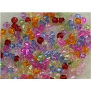 Plastic Rondell Mix Transparent 4mm - Minimum 8g