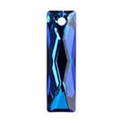 Swarovski Crystal Queen Baguette Pendant 38x10mm Bermuda Blue ea.