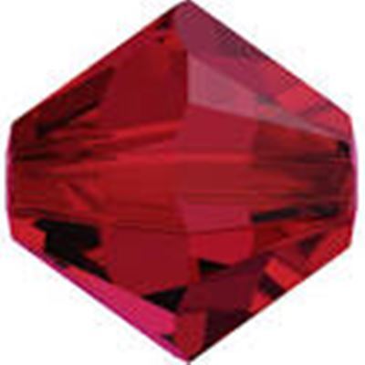 Swarovski Crystal 5328 Bicone Scarlet 6mm 
