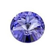 Swarovski Crystal 1122  Pointy Back Rivoli Tanzanite 12mm 