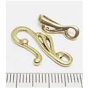  Leaf and Hook Clasp Gold ea
