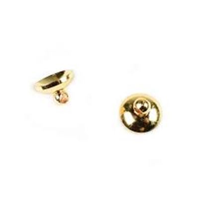 Bell Cap Gold 7mm Glue On each