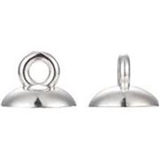 Bell Cap Silver 7mm Glue On each
