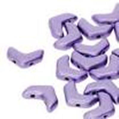 Chevron Duo 10x4mm Jet Suede Purple 30 bead Strand