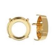 Claw Setting Oval-1122/S Gold 12mm 4 hole ea