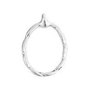 Pendant Hammered Oval with Loop Antique Silver 40x28mm each
