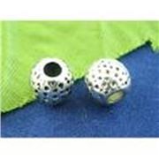Filler Beads Hammered Round Antique Silver 7mm each