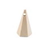 Wooden Cone Bead Faceted Natural  36x22mm   ea