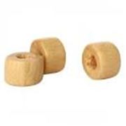 Wood Beads Cylinder Natural 4x3mm Hole 1.7-2.5mm each