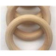 Wooden Beads Circle/Ring Natural 6.4cm diameter each