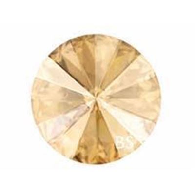 Swarovski Crystal 1122  Pointy Back Rivoli Golden Shadow 18mm 