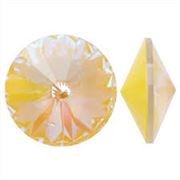 Swarovski Crystal 1122  Pointy Back Rivoli Sunshine DeLite 14mm 