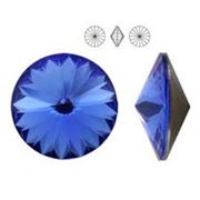 Swarovski Crystal 1122  Pointy Back Rivoli Sapphire 12mm 