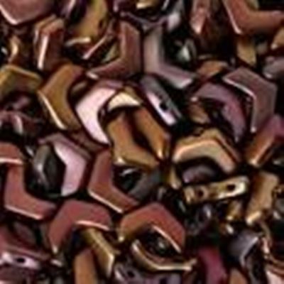 Chevron Duo 10x4mm Crystal Violet Rainbow 30 bead Strand