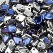 Dragon Scale Bead 1.5x5mm Crystal Bermuda Blue Tube Approx 9.5gram