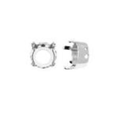 Claw Setting SS30 Sew On Rhodium Plate 4 Holes each (Fits SS29 Pointy Back Crystals)
