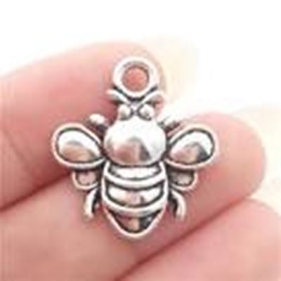 Charm Bee Antique Silver  21.5x19mm ea