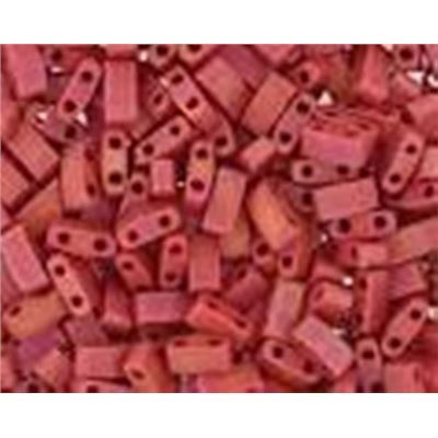 Tila 1/2 cut Matte Opaque Red AB 5mm - Tube approx 8g