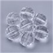 Acrylic Round Faceted Bead Clear 29mm ea
