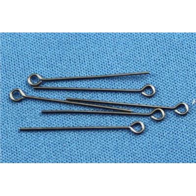 Eye Pins  Extra Fine Black Nickel 25mm bag of 50