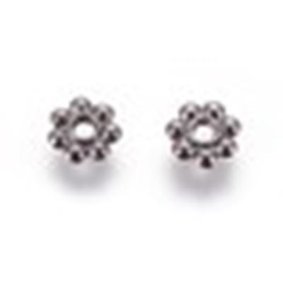 Filler Beads  Daisy Spacer 6mm Gunmetal  ea