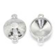 Connectors Nickel Rivoli settings Round Fits 12mm dia