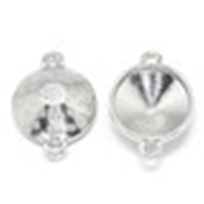 Connectors Nickel Rivoli settings Round Fits 12mm dia