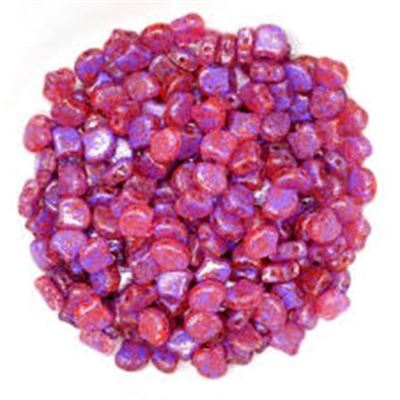 Matubo Ginko Duo 7.5x7.5mm Confetti Splash Violet Red Tube approx 23g each