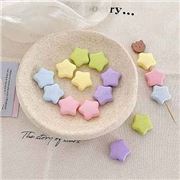 Acrylic Stars Opaque Mixed Colours13x14x5mm Min 8g