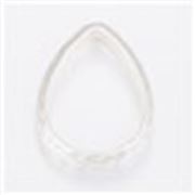 Bead Frame 23x18x4.5mm Matte Silver  ea