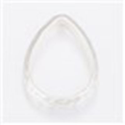 Bead Frame 23x18x4.5mm Matte Silver  ea