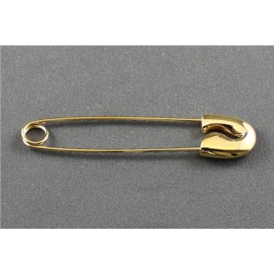 Safety Pin  Ornamental Silver 60mm ea