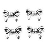 Charm Bowknot Antique Silver 14x10mm each